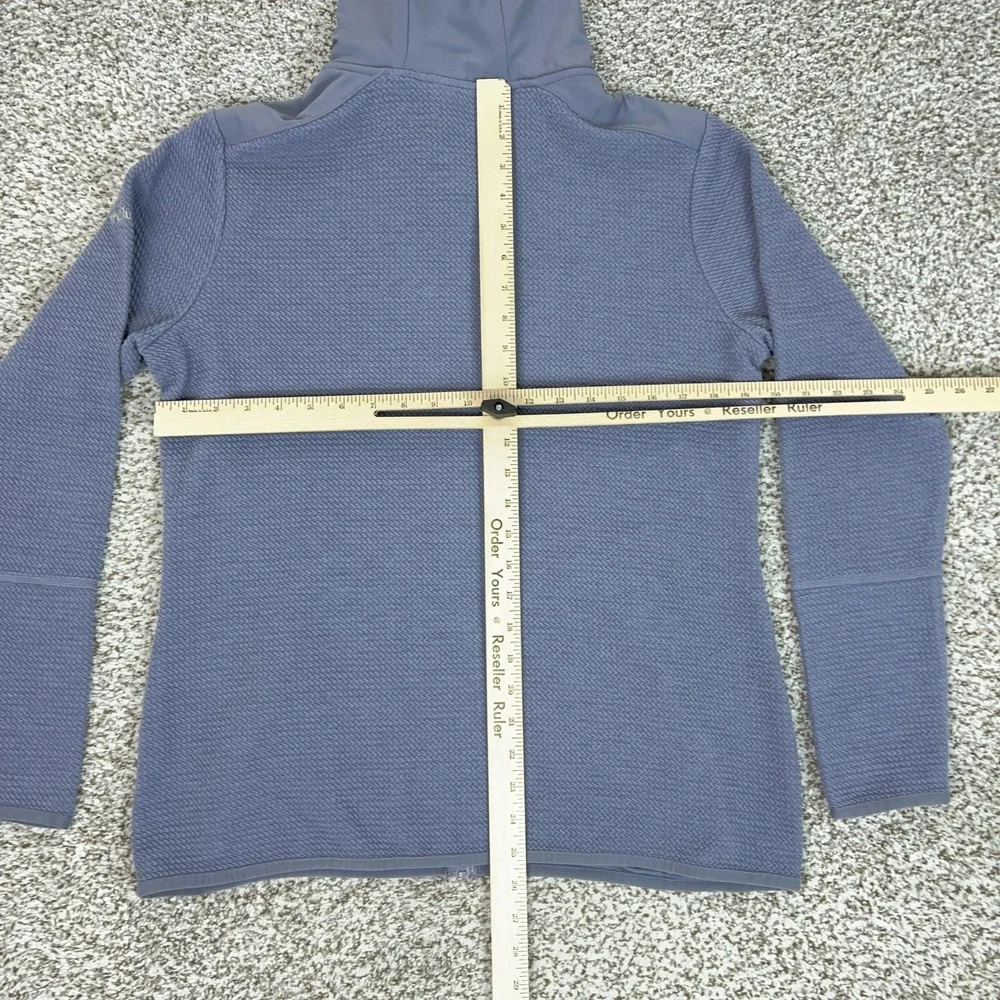 Columbia Jacket Womens XL Blue Hooded Textured Knit Full Zip Outdoor Sweater - Picture 7 of 9